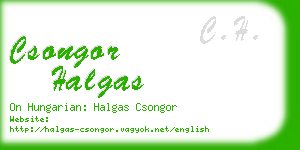 csongor halgas business card